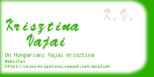 krisztina vajai business card